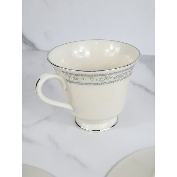 Lenox Charleston China Tea Cup Saucer Porcelain Ivory Year 90s Dinnerware USA x3 - Picture 16 of 16